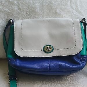 Stylish White and Blue Women's Bag